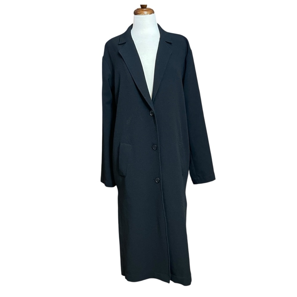 Chelsea 28 black crepe overcoat, jacket, coat large